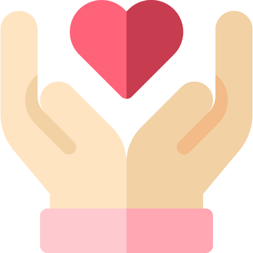 hand holding heart